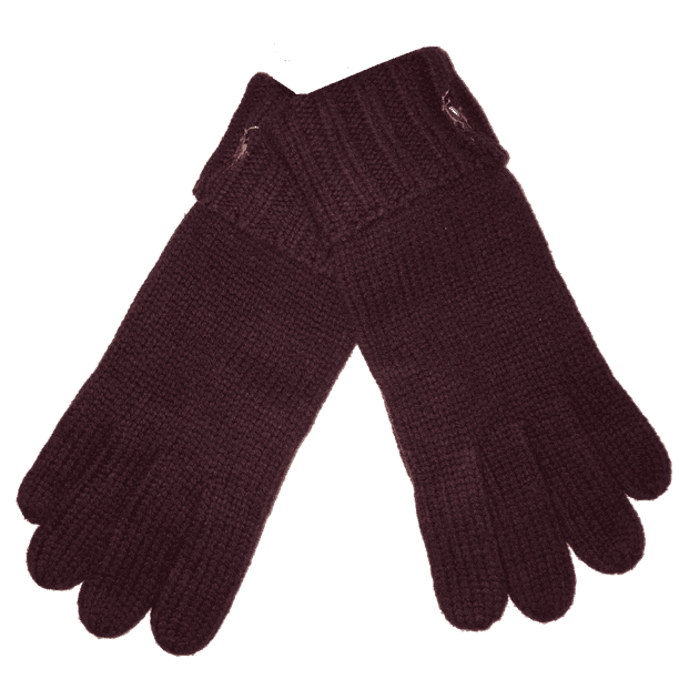 Polo Ralph Lauren Men's 100% Merino Wool Gloves One Size Wine