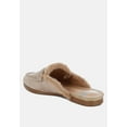 thumbnail image 3 of Bosnia Real Suede Leather  Faux Fur Slip On Mules, 3 of 11