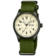 Bomieux Watches for Men Military Sport Watch with Nylon Strap Stylish Luminous Analog Quartz Watch Gift for Men
