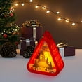 thumbnail image 7 of Uutvery Christmas LED Night Lights,Vintage Night Lights,Christmas Retro Wind Lamp,Glowing Gifts, Window Displays,Christmas Triangular Candle Holders,Snow Globe Lantern Santa Lighted Gifts, 7 of 7