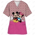 thumbnail image 2 of Camisetas de Mickey, uniformes de enfermera, camisetas de Disney con bolsillo, camiseta de cuello en V para mujer 2023, camiseta de hospital, ropa de verano para mujer, Minnie Mouse, 2 of 5