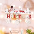 thumbnail image 6 of HILABEE Wooden Christmas Hanging Pendant Plaque Sign Wall Xmas Decor Holiday with Bells Door Hanging Sign for Office Nursery Festival Snowman, 6 of 8