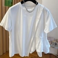thumbnail image 3 of yillto Women Short Sleeve Tops Fashion Loose Blouses Fall Trendy Dressy Casual Shirts for Womens S-5XL, 3 of 7