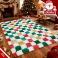 thumbnail image 5 of Checkered Area Rug 4x6 for Bedroom Living Room, Christmas Shag Rug Fuzzy Shaggy Bedside Carpet, Indoor Plush Floor Rugs for Kids Boys Girls Room Holiday Home Decor, 5 of 15