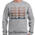 thumbnail image 2 of Hello Fall Sweatshirt Unisex 5X-Large Grey, 2 of 5