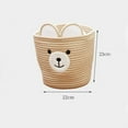 thumbnail image 5 of PEACNNG Small Adorable Bear Delight, Large Capacity Cotton Rope Storage Basket - Perfect for Dirty Clothes, Clothes Storage, and Toy Organization, 5 of 5
