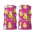 thumbnail image 2 of Gaeub Pink Green Avocado Men's Mesh Basketball Jersey, Quick-Drying Sleeveless Top S-4XL, Loose Muscle Tank Top -4X-Large, 2 of 9