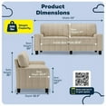 thumbnail image 2 of Serta Palisades 73" Track Arm Sofa with Removable Covers Beige, 2 of 17