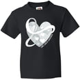 thumbnail image 3 of Inktastic Lung Cancer Awareness White Ribbon Around Heart Youth T-Shirt, 3 of 5