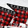 thumbnail image 5 of Christmas Plaid Table Runner Bear Deer Snowflakes Xmas Table Runner for Holiday Decor 13 x 72 inch, 5 of 7