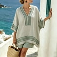thumbnail image 3 of Womens 2 Piece Sets 2026 Oversized Vneck Half Sleeve Tops Shorts Lounge Set Casual Summer Travel Beach Vacation Outfits, 3 of 5