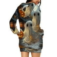 thumbnail image 7 of SwiftWear ​Women's Halloween Hooded Dress with Ghost/Pumpkin Print - Spooky Sweatshirt Dresses Casual/Halloween Costume, Dual Pockets, Cozy & Trendy​, 7 of 7