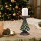 thumbnail image 5 of Candelabro de árbol de Navidad con base de madera, decoración europea de resina, centro de mesa creativo, soporte de vela artesanal ecológico, adorno festivo para el hogar., 5 of 5