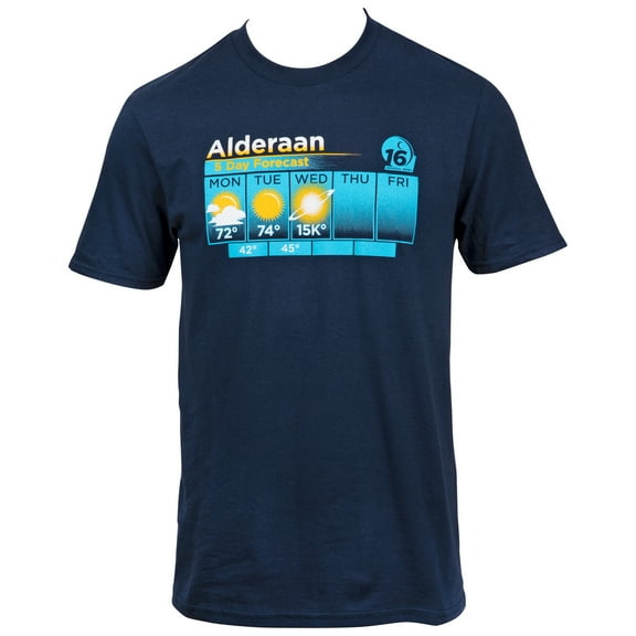 Alderaan 5 Day Forecast T-Shirt-3XLarge