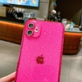 thumbnail image 4 of Compatible with iPhone 11 Case, Clear Glitter Neon Soft Silicone Cover with Camera Lens Protector, Cute Sparkly Shockproof Protective Phone Case for Women Girls (Hot Pink), 4 of 13