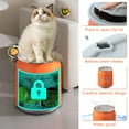 thumbnail image 3 of Wdmiya 3.5 Gal Trash Can with 2 wheels, Creative Beverage Can Shape Trash Bin with Press Lid, Space Saving Recycling Bin, Wastebasket Trash Container for Home Office Dorm Car Interior Use, Orange, 3 of 8