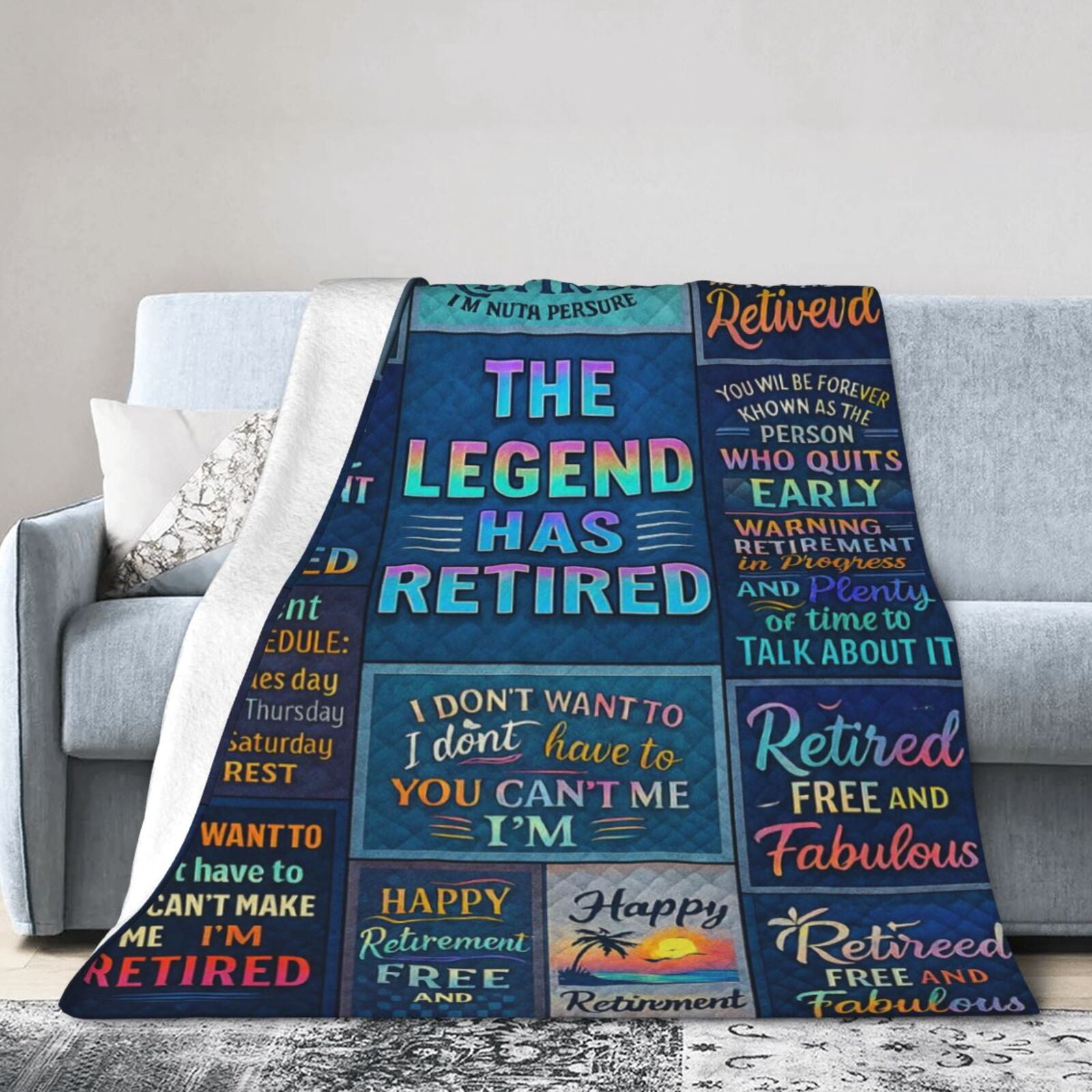 Retirement Gifts for Women Men, Best Retirement Gift, Retirement Gifts for Women 2025 Coworker Teacher, Retired Gifts for Christmas Throw Blanket 50x40