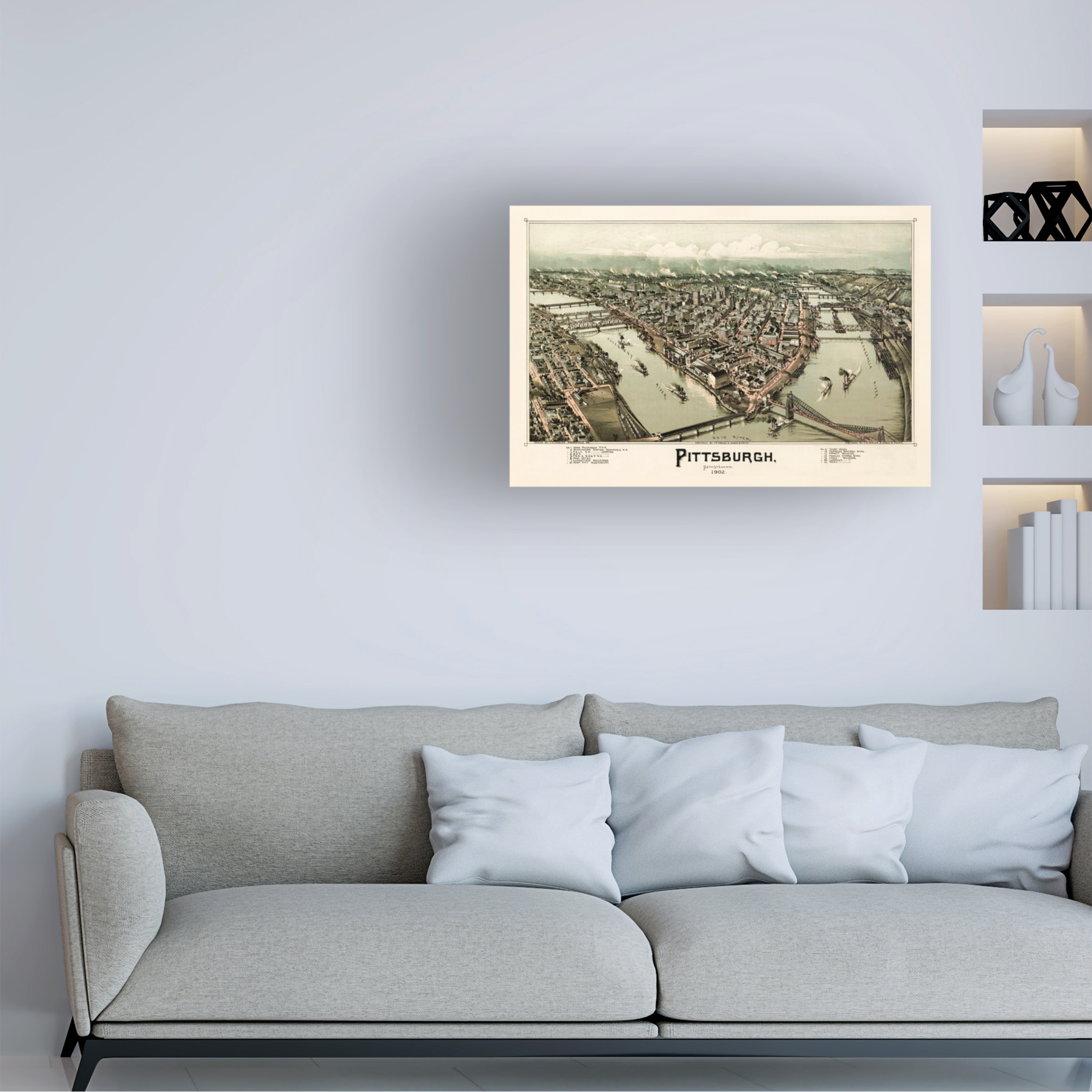 Trademark Fine Art 'Pittsburgh Pennsylvania' Canvas Art by Vintage Lavoie