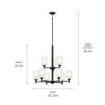 thumbnail image 2 of 43672BK Kichler Lighting Shailene - 9 light 2-Tier Chandelier - 26.25 inches wide-Black Finish    -Traditional Installation, 2 of 9