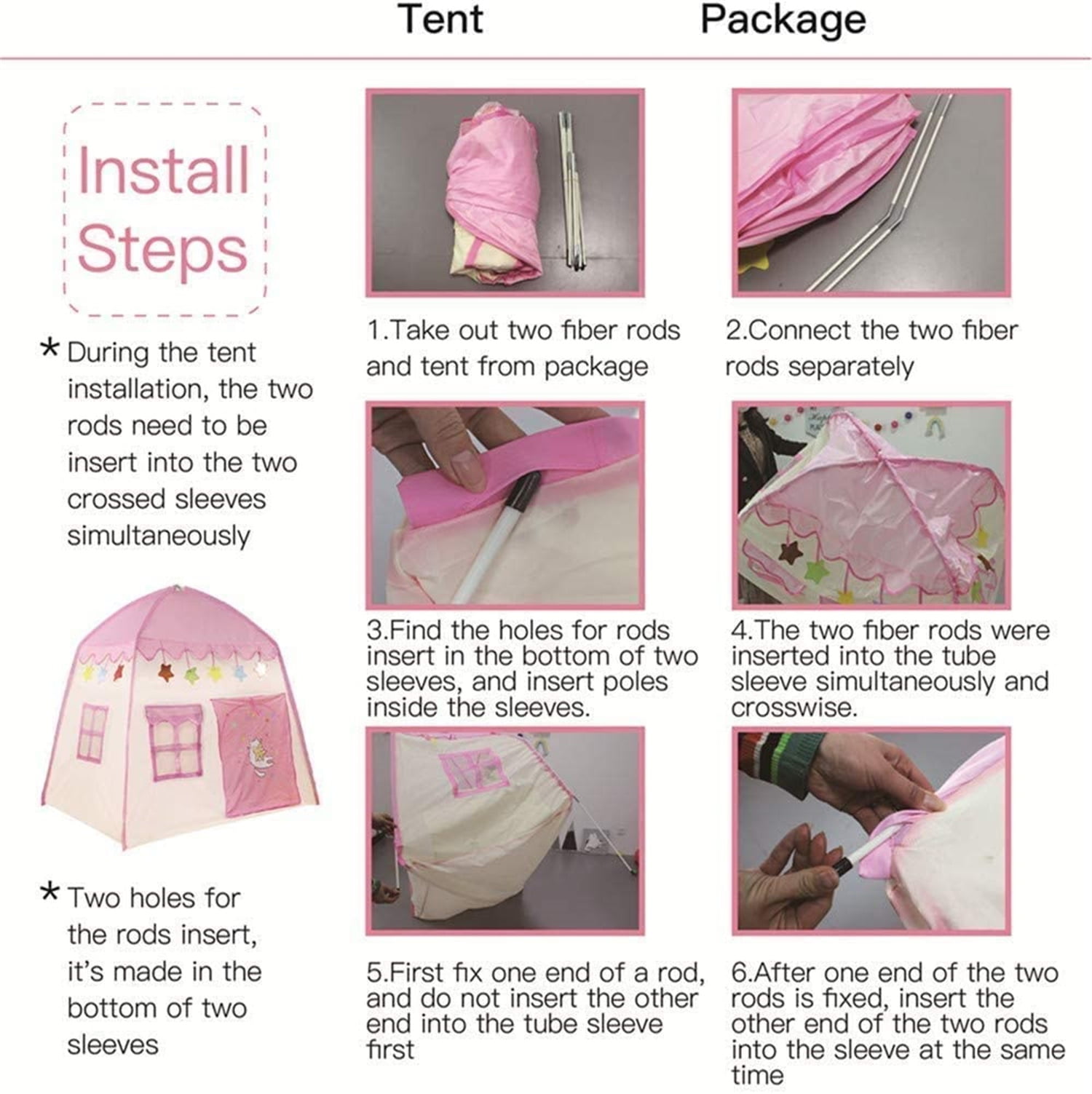 Canddidliike Portable Kids Play Tent, Castle Large Teepee, Children Playhouse with Carry Bag for Indoor Outdoor
