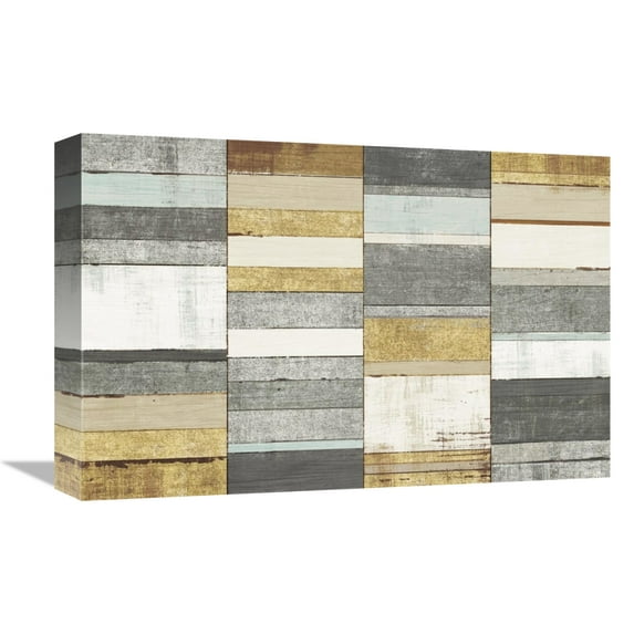 Global Gallery's 'Beachscape I Gold Neutral' By Michael Mullan Stretched Canvas Wall Art