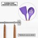 thumbnail image 3 of Juego de utensilios de silicona antiadherente con mangos de madera de acacia - Juego de utensilios de cocina de silicona de 2 piezas Namotu CPB-US-YYM853-1, 3 of 5