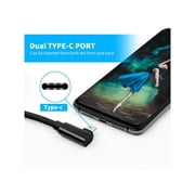 Compatible for Meta/Oculus Link Virtual Reality Headset Cable for Quest 3/2/1 and Gaming PC, 90 Degree Angled Type C to C High Speed Data Transfer & Fast Charging (16ft/5m) with USB C-A adapter