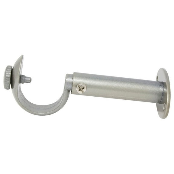 Urbanest Adjustable Curtain Rod Bracket, 1 1/8"-1 1/4", Pewter