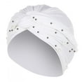 thumbnail image 5 of Chapeau Indien Perlé pour Femmes Musulman Volant Cancer Chimio Bonnet Turban, 5 of 5