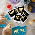 thumbnail image 3 of 9pcs 1.6x1.6 Inch Dragon Stickers Self Adhesive Gold Stickers Fantasy Theme Metal Gold Stickers Picture Stickers for DIY Scrapbooks DIY Resin Crafts Phone Water Bottle Decor, 3 of 6