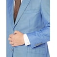 thumbnail image 2 of Adam Baker by Needle & Stitch 12965 Mens 3-Piece Peak Lapel Modern Fit Suit - Blue - 58 Regular, 2 of 7