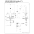 thumbnail image 2 of Fauceture LS8453JX Concord Two-Handle Bathroom Faucet with Push Pop-Up, Brushed Brass, 2 of 2