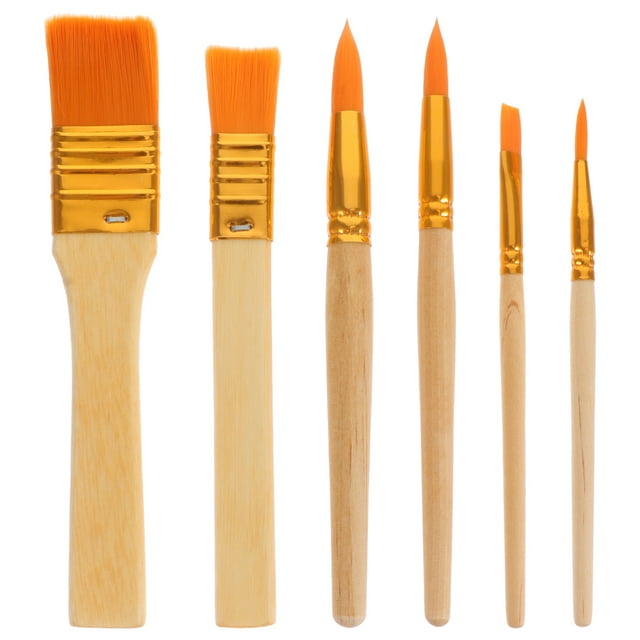 6 pinceles de acuarela portátiles para estudiantes escolares y para pintura al óleo.