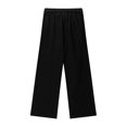 thumbnail image 5 of Penkiiy Girls' Cotton-Linen Capris | Trendy Wide-Leg Mid-Calf Pants with Pockets | Comfy Casual Summer Outfit, 5 of 7