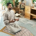 thumbnail image 3 of Mupvlun Portable Prayer Rug - Thick Embossed Flannel Prayer Mat with Sponge Base for Indoor/Outdoor Use (27.56''x43.31'') B2, 3 of 4
