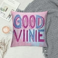 thumbnail image 2 of Good Vibes Only Fun Phrase Design by Daphne Polselli Throw Pillow, Pink, 2 of 5