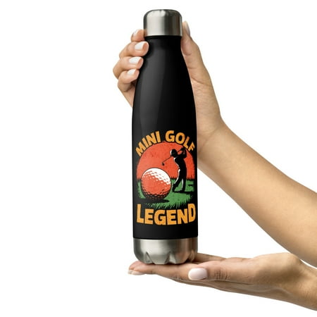 

Funny Mini Golfer Sport Retro Vintage Stainless Steel Water Bottle Mini Golf Legend