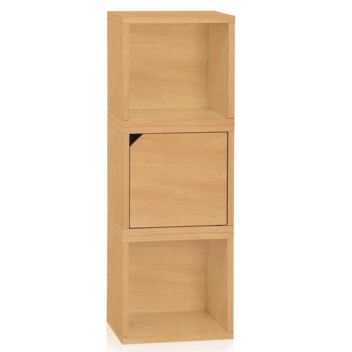 Way Basics Eco Stackable Connect Storage UnitFinishNatural,Type3