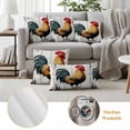 thumbnail image 6 of Vintage Rooster Outdoor Waterproof Pillow Covers, Watercolor Retro Farmhouse Rooster Decorative Square Throw Pillowcase Sofa Cushion Sham for Patio/Couch/Chair, 26"x26" 2 Pack, 6 of 8