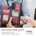 thumbnail image 5 of Mantto Case for Samsung Galaxy A33 5G with Card Holder, Retro PU Leather RFID Blocking Credit Card Slots Double Magnetic Clasp Flip Kickstand Shockproof Phone Cover for Samsung Galaxy A33 5G,Winered, 5 of 9