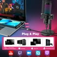 thumbnail image 5 of ZealSound USB Microphone for iPhone iPad Phone PC,RGB Gaming Microphone with Full Metal,Mute,Pop Filter,Gain for Podcasting,Streaming,YouTube,Voice Over, 5 of 8