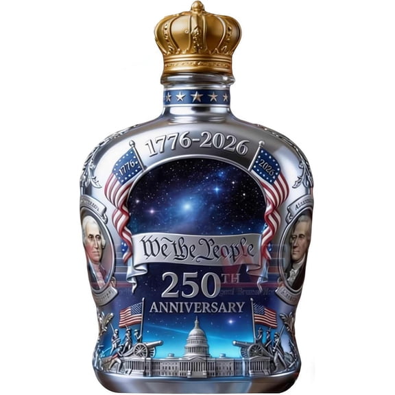 US 250th Anniversary Whiskey Bottle for Men, We The People 1776-2026 Commemorative Decanter withnot Drinking, 250th Anniversary Whiskey Bottles for for Liquor or Wine