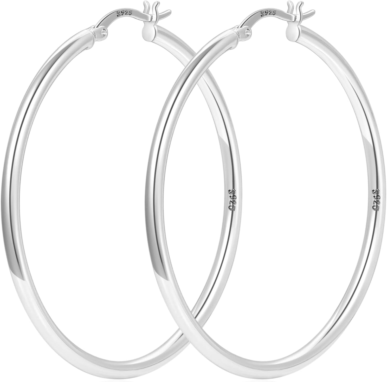 925 Sterling Silver Hoop Earrings - Small Huggie Style With Cubic Zirconia, Hypoallergenic
