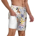thumbnail image 4 of Xecao Floral Puppy for Men's Swimming Trunks Swim Trunks Quick Dry Swim Shorts with Mesh Lining Funny Swimwear Bathing Suits, 4 of 9