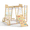 Multicolor, variant on BlueWood Rainbow Climb and Slide Set Toddler Jungle Gym Wooden Indoor Multicolor