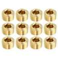 thumbnail image 1 of Unique Bargains 1/8 'npt Laiton Hexagonal Fraisé Bouchons contre-Foncé Interne Hexagonal Douille Bouchons Mâle Raccords 12 Pack, 1 of 6