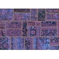 thumbnail image 1 of Ahgly Company Indoor Rectangle Patchwork Light Blue Transitional Area Rugs, 6' x 9', 1 of 4