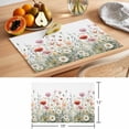 thumbnail image 6 of Spring Flower Placemats Set of 12, Pink White Red Floral Leaves Natural Non-Slip Place Mats Washable Table Mats for Kitchen Dining Table Decorations Indoor/Outdoor, 6 of 9