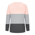 thumbnail image 5 of pstuiky Women Sweatshirts, Women Print Round Neck Long Sleeve Sweatshirt Tailored Fit Casual Plus Size Autumn Sweatshirt Women Coats for Girl Pink L, 5 of 5
