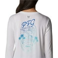 thumbnail image 5 of Columbia Womens Slack Water Graphic Boyfriend Long Sleeve White/Blue Macaw Gradient X-Large, 5 of 5